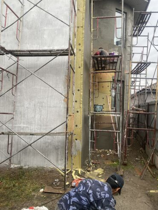 Ремонт фасада, Утепление фасада, Фасадный декор | Декоративный кирпич, Американка | Пенопласт, Пеноплекс, Пенополистирол Больше 6 лет опыта Bishkek - photo 6