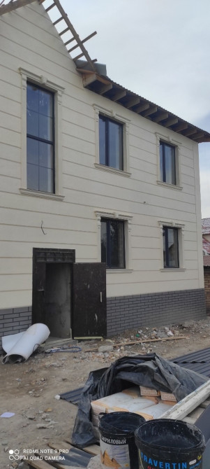 Ремонт фасада, Утепление фасада, Фасадный декор | Молдинг, Туникафон | Сайдинг, Жидкий травертин, Сары-Таш | Пенопласт, Пеноплекс, Минеральная вата Бо Бишкек - сүрөт 1