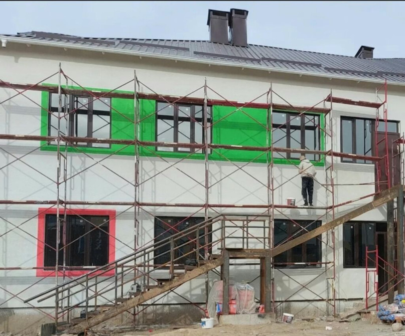 Фасадный декор, Ремонт фасада, Утепление фасада | Жидкий травертин, Сайдинг | Пенополиуретан, Минеральная вата, Пенопласт Больше 6 лет опыта Бишкек - сүрөт 1