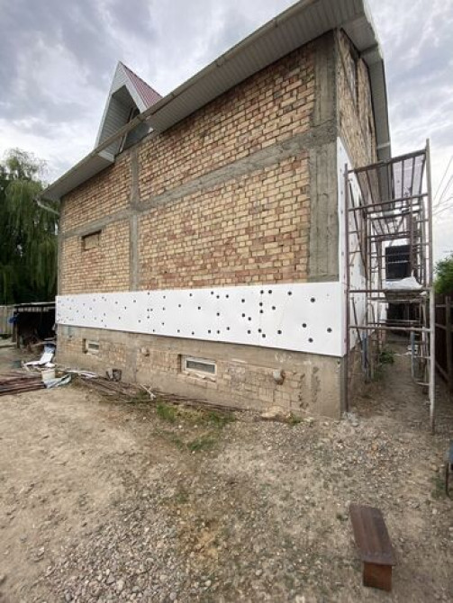 Ремонт фасада, Утепление фасада, Фасадный декор | Рамки | Декоративный кирпич, Сухой травертин, Американка | Пенопласт, Пеноплекс, Пенополистирол Боль Бишкек - изображение 2