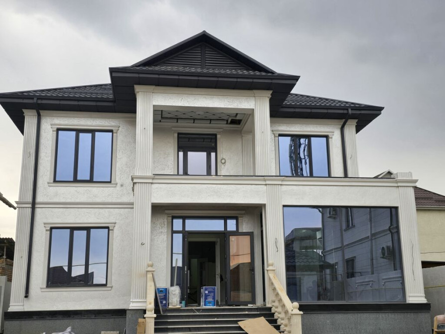 Ремонт фасада, Утепление фасада, Фасадный декор | Рамки, Лепнина | Жидкий травертин, Мрамор | Базальт, Пеноплекс, Пенопласт Больше 6 лет опыта Бишкек - изображение 1