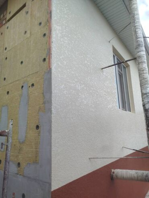 Ремонт фасада, Утепление фасада, Фасадный декор | Жидкий травертин | Пенопласт, Пеноплекс, Базальт Больше 6 лет опыта Бишкек - изображение 4