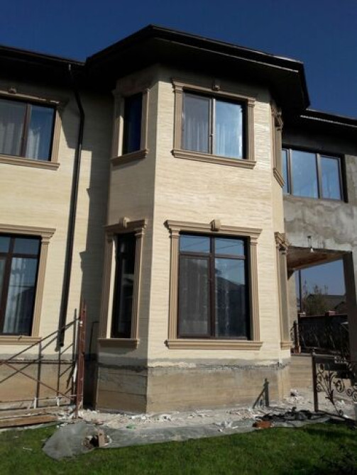 Ремонт фасада, Утепление фасада, Фасадный декор | Балясины, Лепнина, Рамки | Жидкий травертин | Базальт, Пеноплекс, Пенопласт Больше 6 лет опыта Бишкек - изображение 3