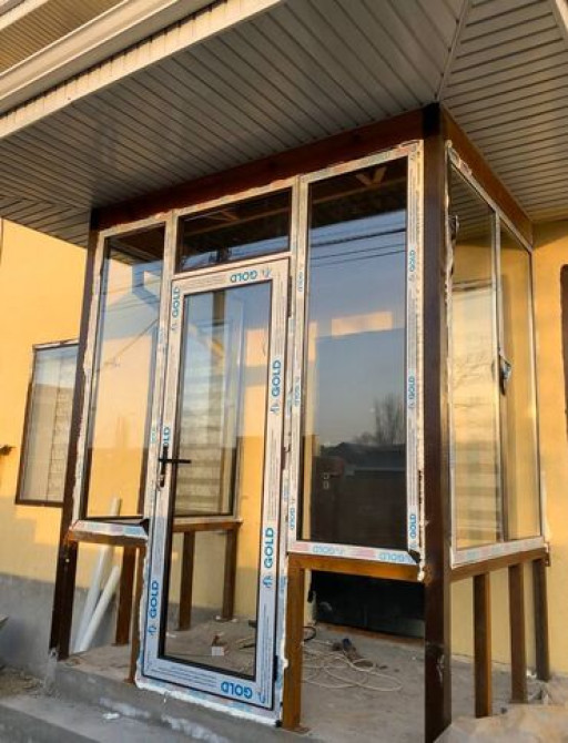 ПВХ оконная рама от Alpro с интегрированной дверью, идеально Bishkek - photo 1
