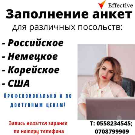Помощь в Заполнении анкеты в посольство запись ведётся заранее по Бишкек