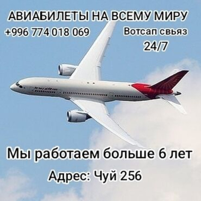 Авиабилеты на всему миру✅ мы работаем онлайн и офлайн✅ тех поддержка Бишкек - сүрөт 1