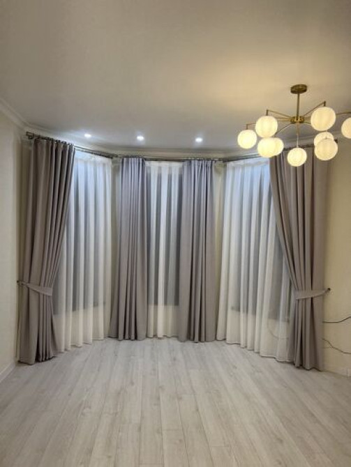 С кистями, С ламбрекеном, С тюлем в комплекте, Изготовление на заказ, Новый, Для балкона, Для беседки, Для дачи Бишкек - изображение 6