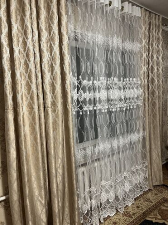 Комплект штор, С тюлем в комплекте, Изготовление на заказ, Для зала Бишкек - изображение 3