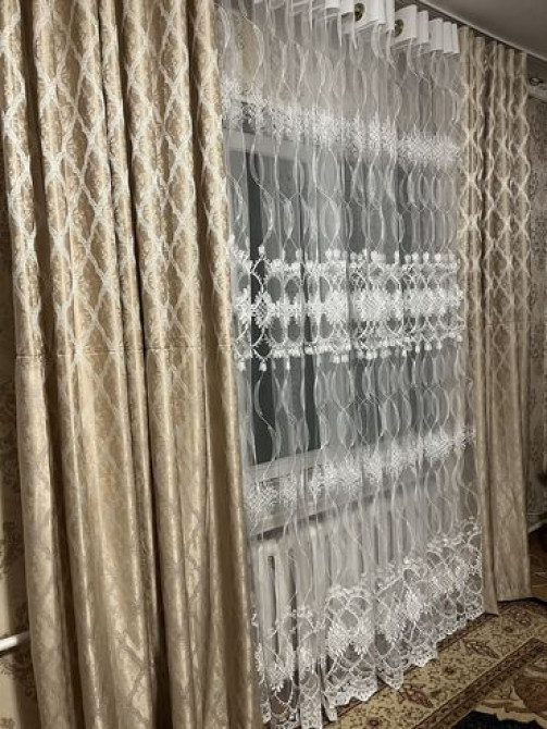 Комплект штор, С тюлем в комплекте, Изготовление на заказ, Для зала Bishkek - photo 3
