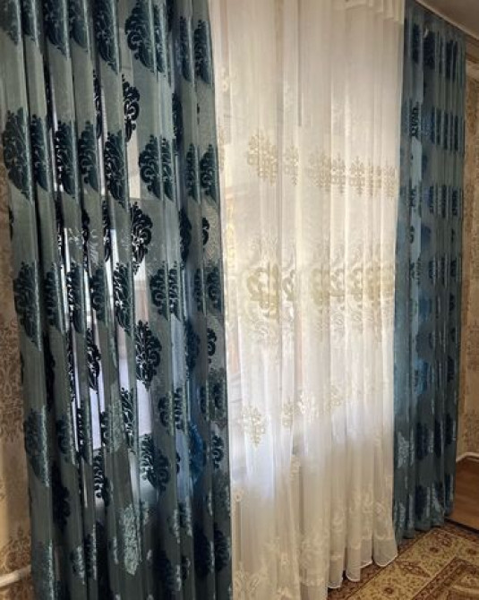 Комплект штор, С тюлем в комплекте, Изготовление на заказ, Для зала Bishkek - photo 1