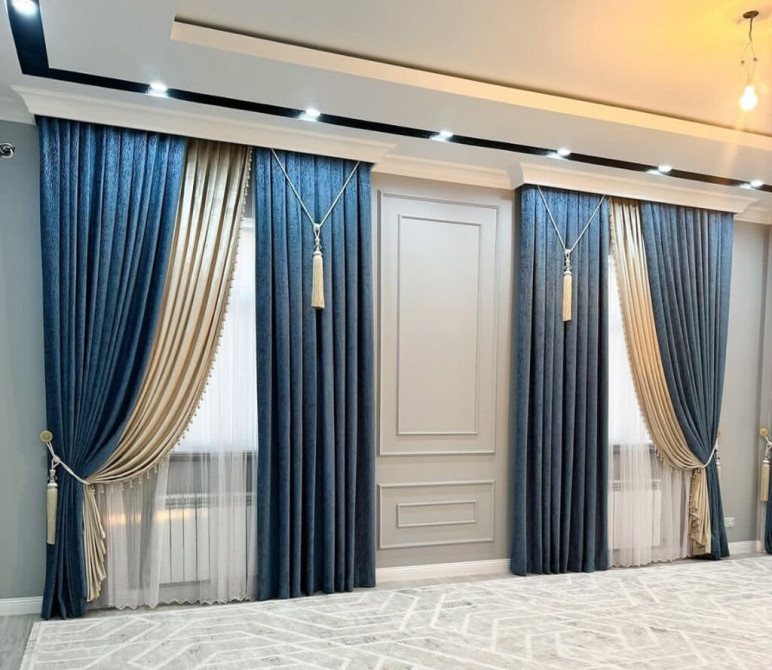 Изготовление штор на заказ, Велюр, Для балкона, Для детской, Для беседки Бишкек - изображение 1