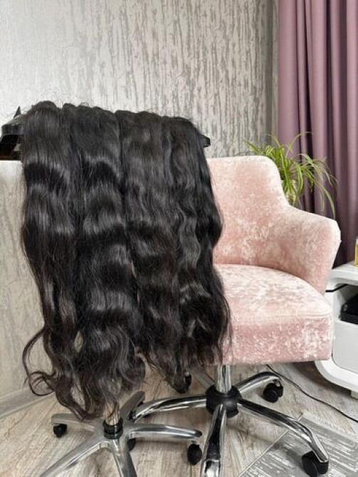 Наращивание волос черный волос до 45-50 см по акции наращевание Bishkek - photo 4