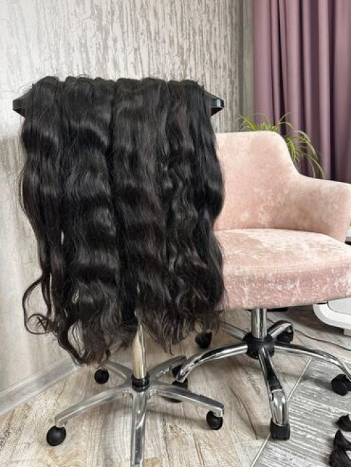 Наращивание волос черный волос до 45-50 см по акции наращевание Bishkek - photo 3