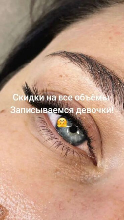 Ресницы, Классика, 2D, 3D, С выездом на дом, Гипоаллергенные материалы Бишкек - изображение 1