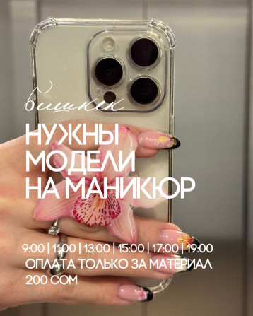 Гель лак, шеллак, Маникюр, Требуются модели Бишкек - изображение 1